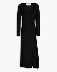 Marni Ruched cady midi dress - Black Black