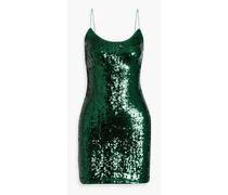 Alice Olivia - Nelle sequined mesh mini dress - Green