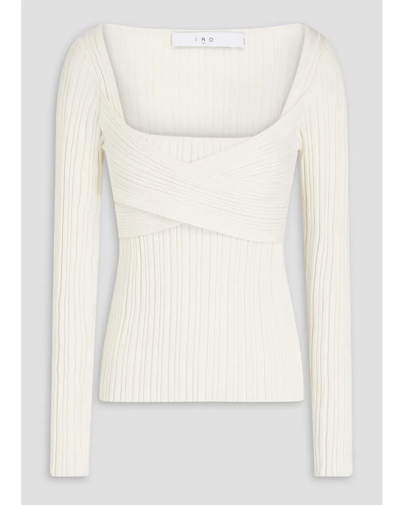 IRO Amarok ribbed silk-blend top - White White