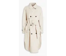 Brunello Cucinelli Double-breasted canvas trench coat - Neutral Neutral