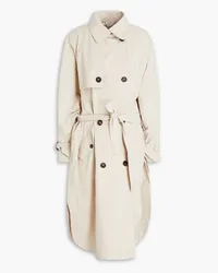 Brunello Cucinelli Double-breasted canvas trench coat - Neutral Neutral