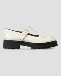 Reformation Abalonia leather Mary Jane pumps - White White