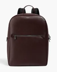 Serapian Evolution pebbled-leather backpack - Burgundy - OneSize Burgundy