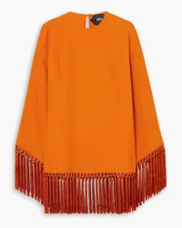 Taller Marmo Claudia fringed crepe mini dress - Orange Orange