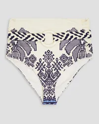 Johanna Ortiz Andean belted printed bikini briefs - White White