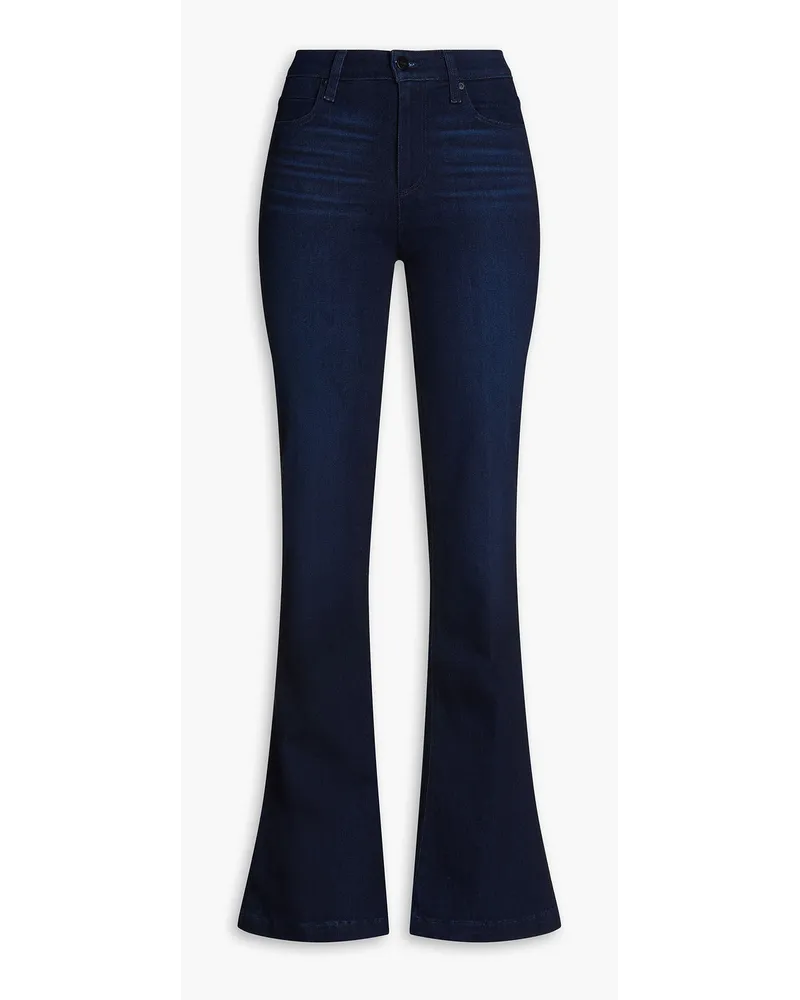 Paige Faded high-rise flared jeans - Blue Blue