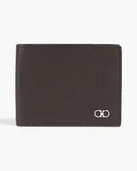 Ferragamo Pebbled-leather wallet - Brown Brown