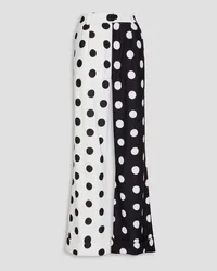 Alice + Olivia Alice Olivia - Pleated polka-dot crepe wide-leg pants - White White