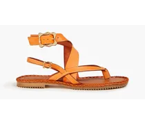 Leather sandals - Orange