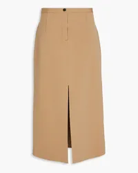 Theory Merino wool-blend midi skirt - Brown Brown