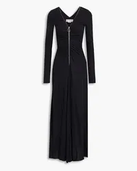 Victoria Beckham Ruched jersey maxi dress - Black Black