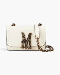 Moschino Lizard-effect leather shoulder bag - White White