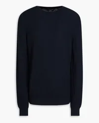 Giorgio Armani Jacquard-knit wool and cashmere-blend sweater - Blue Blue