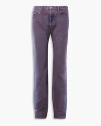 ATTICO Washed mid-rise straight-leg jeans - Purple Purple