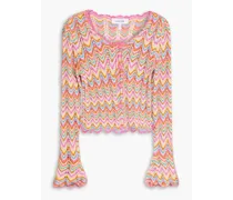 Cropped crochet cardigan - Pink