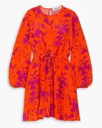 Diane von Furstenberg Sydney floral-print crepe mini dress - Red Red