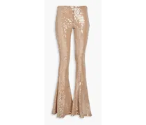 Koro sequined mesh flared pants - Neutral