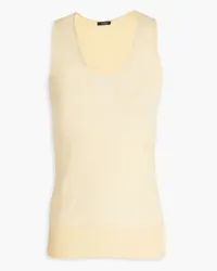 Joseph Cotton and silk-blend tank - Yellow Yellow