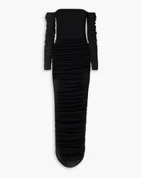 Altuzarra Trikera off-the-shoulder ruched stretch-jersey maxi dress - Black Black