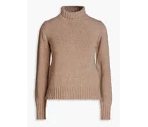 Audrey mélange wool turtleneck sweater - Neutral