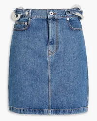 J.W.Anderson Chain-embellished denim mini skirt - Blue Blue