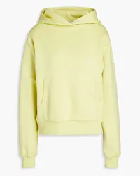 Rodebjer Logo-embroidered fleece hoodie - Yellow Yellow