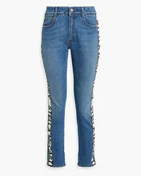 Stella McCartney Logo-print mid-rise straight-leg jeans - Blue Blue