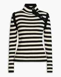 Zimmermann Striped merino wool turtleneck sweater - Black Black