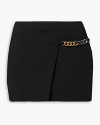 Stella McCartney Falabella embellished twill mini wrap skirt - Black Black