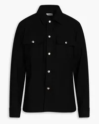 Sandro Wool-blend twill overshirt - Black Black