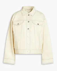 STAND Jean leather jacket - White White