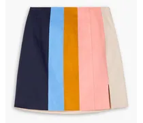 Color-block cotton mini skirt - Multicolor