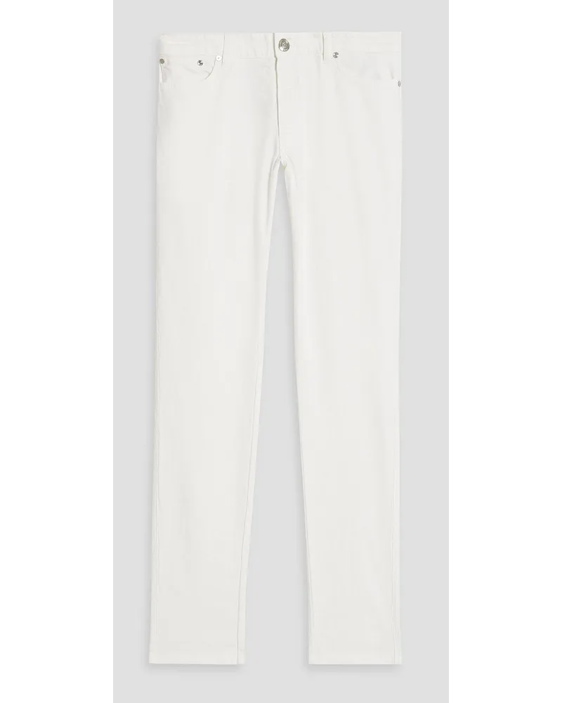 120% Lino Slim-fit linen-blend pants - White White