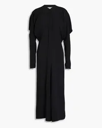 Victoria Beckham Pleated crepe midi dress - Black Black