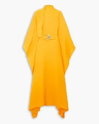 Taller Marmo El Sol belted crepe kaftan - Yellow Yellow