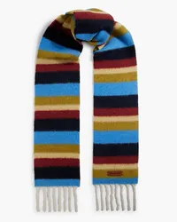 Marni Fringed striped alpaca-blend scarf - Multicolor Multicolor