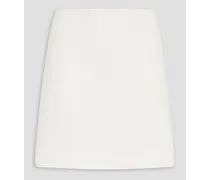 Cotton-blend tweed mini skirt - White