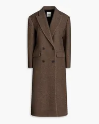 Sandro Double-breasted wool-blend coat - Brown Brown