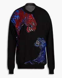 Balmain Embellished cotton sweater - Black Black