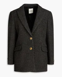 Sandro Houndstooth wool-felt blazer - Gray Gray