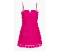 Cherie Amour fringed tulle mini dress - Pink