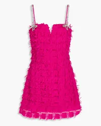 Rebecca Vallance Cherie Amour fringed tulle mini dress - Pink Pink