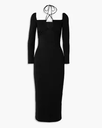 Reformation Alexei cutout stretch-TENCEL Lyocell midi dress - Black Black