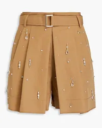 3.1 phillip lim Embellished belted twill shorts - Neutral Neutral