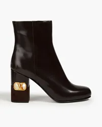 Valentino Garavani VLOGO leather ankle boots - Brown Brown