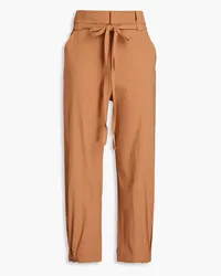 A.L.C. Dylan cropped linen-blend tapered pants - Brown Brown