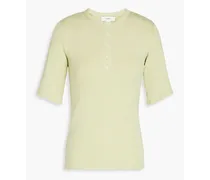 Ribbed stretch-modal T-shirt - Green