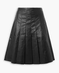 KASSL Pleated faux leather skirt - Black Black