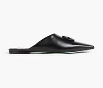 Arrow leather slippers - Black