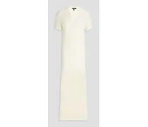 Leah open-knit maxi dress - White